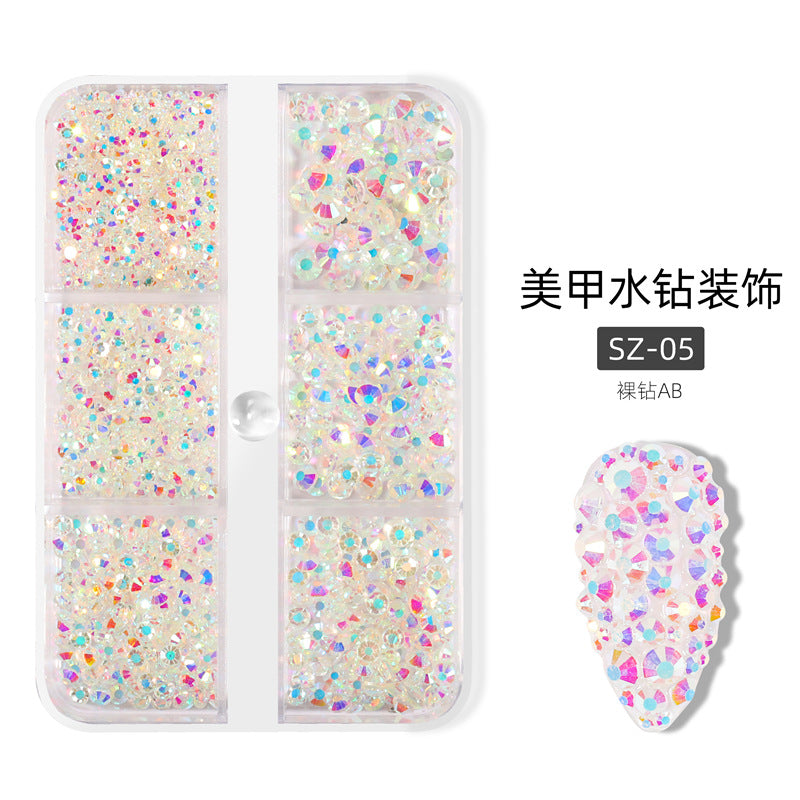 Wholesale Pearl 16-pack Nail Rhinestone Jewelry